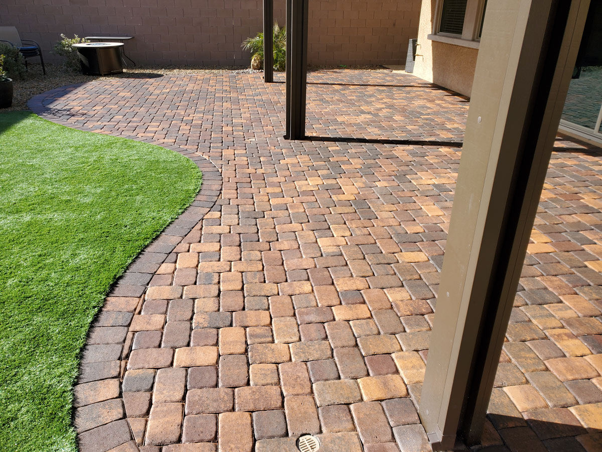 Great Patio paver sealing project in Las Vegas