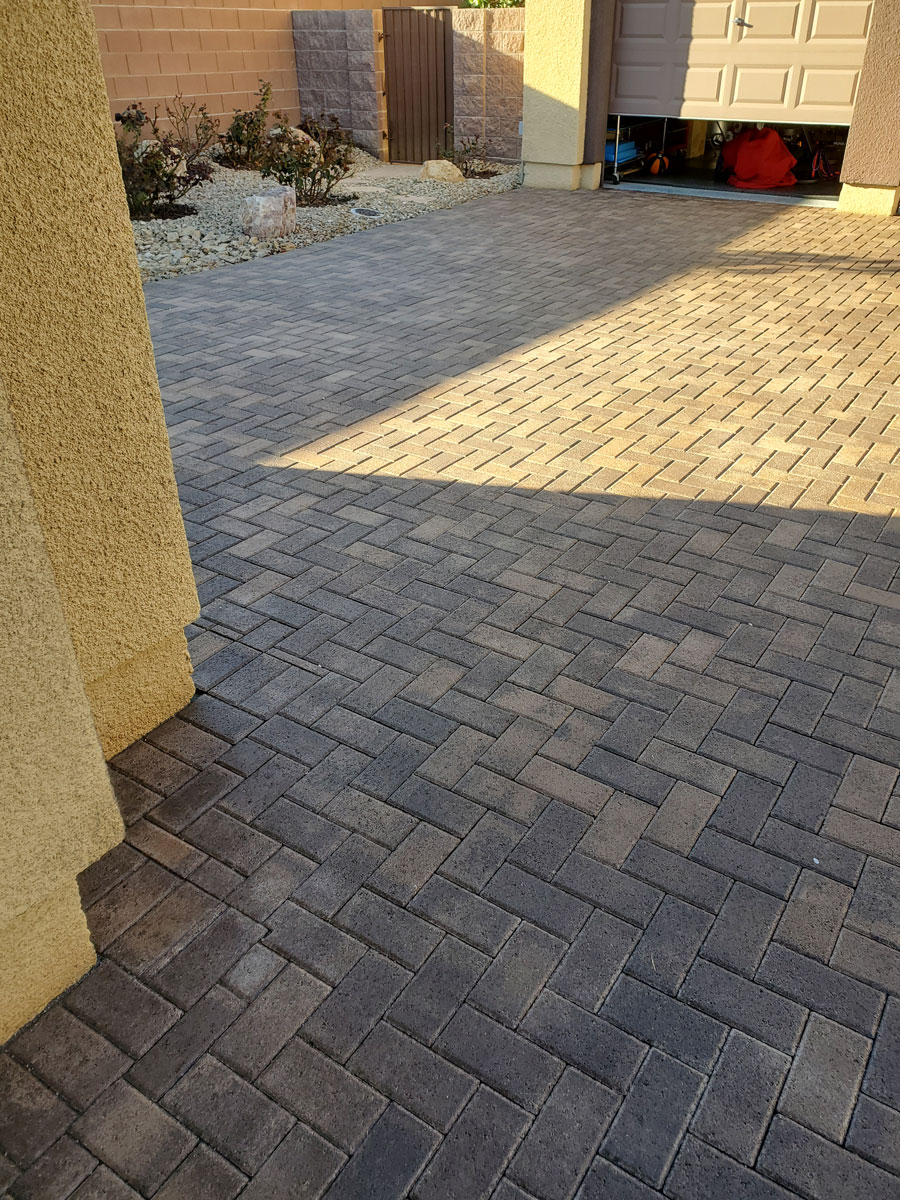 Courtyards renewed paver sealing project in Las Vegas