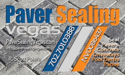 Paver Sealing Vegas business cards