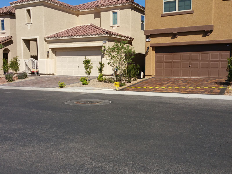 Sealed next to unsealed pavers